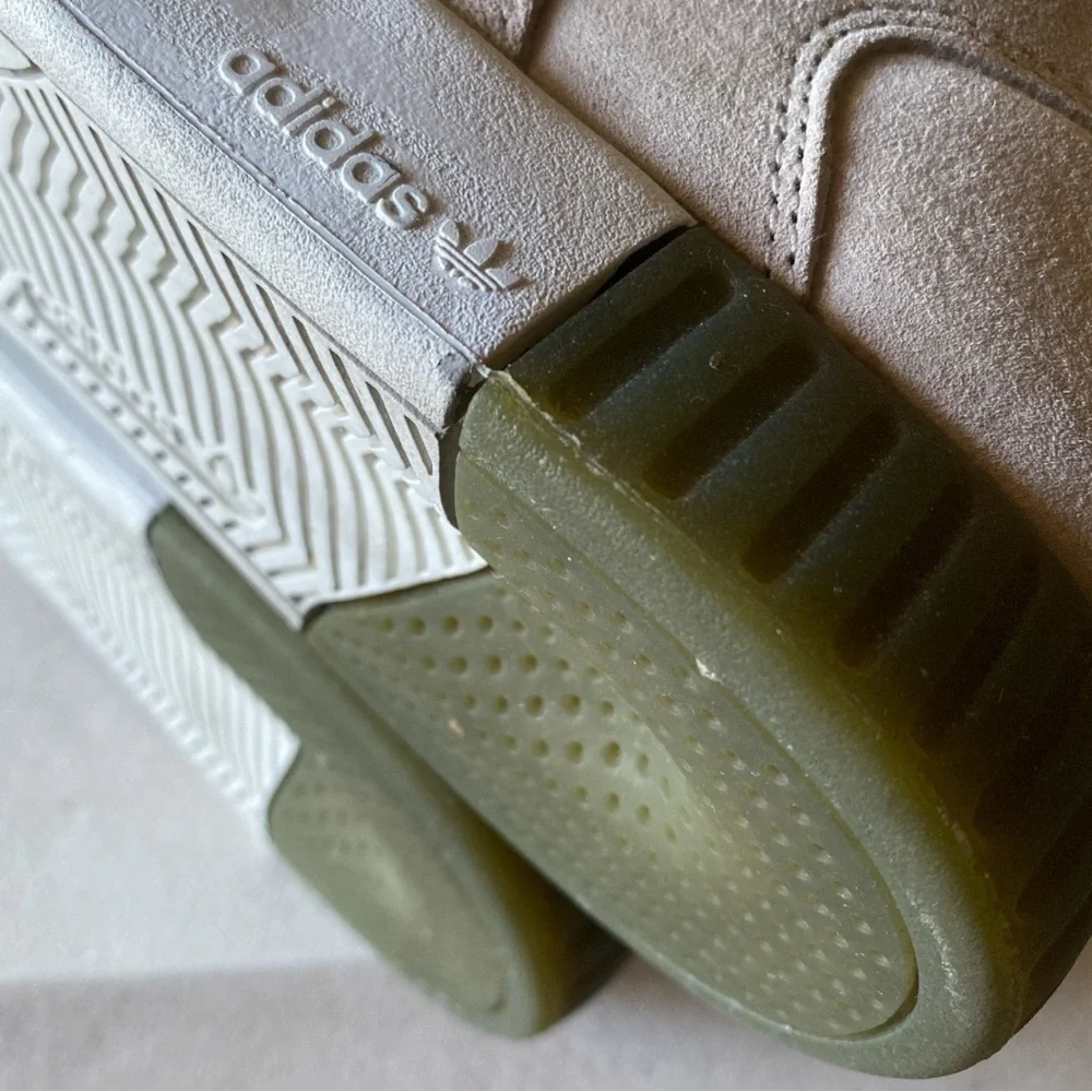 ADIDAS TUBULAR INVADER STRAP SNEAKER Neutral Color High Top Size 8  Like New - Picture 7 of 13